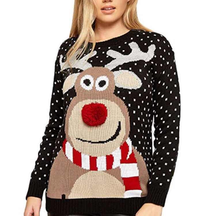 Glow Chic's Long-Sleeved Christmas Sweater - Glow Chic