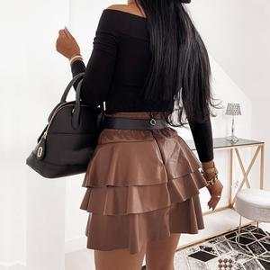 Skirt | Glow Chic's High-Waist Puff Mini Trendy Skirt