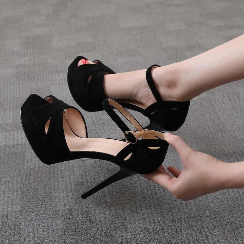 High Heel Stilettos - Chic Fish Mouth Platform Sandals