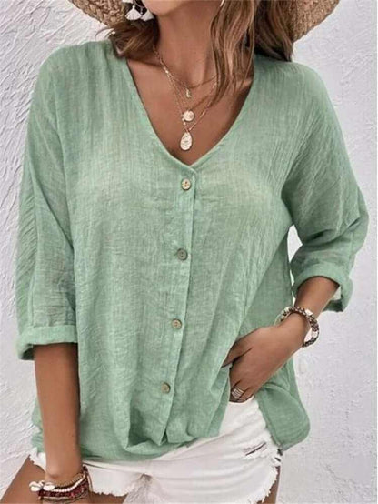 Glow Chic's Chiffon Cardigan Shirt With Buttons - Glow Chic