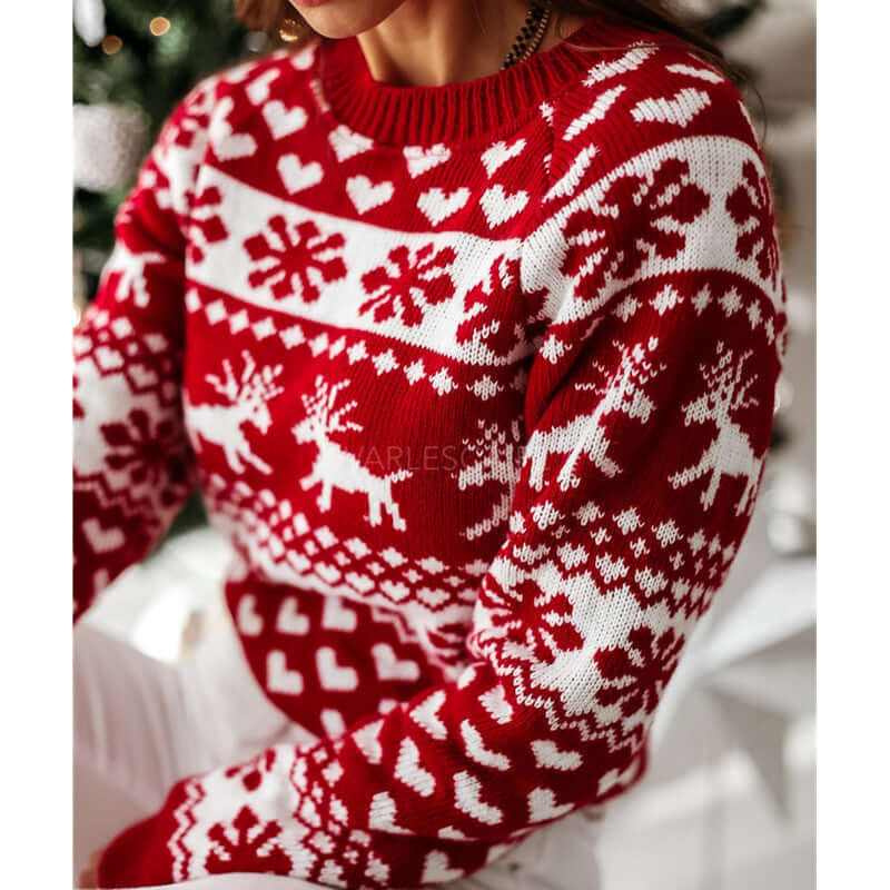 Glow Chic's Long Sleeved Christmas Sweater - Glow Chic