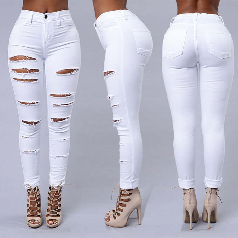 Glow Chic's Skinny Ripped Jeans - Glow Chic