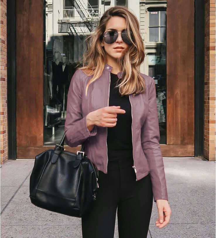 Jacket - Glow Chic's Fashion PU Leather Jacket