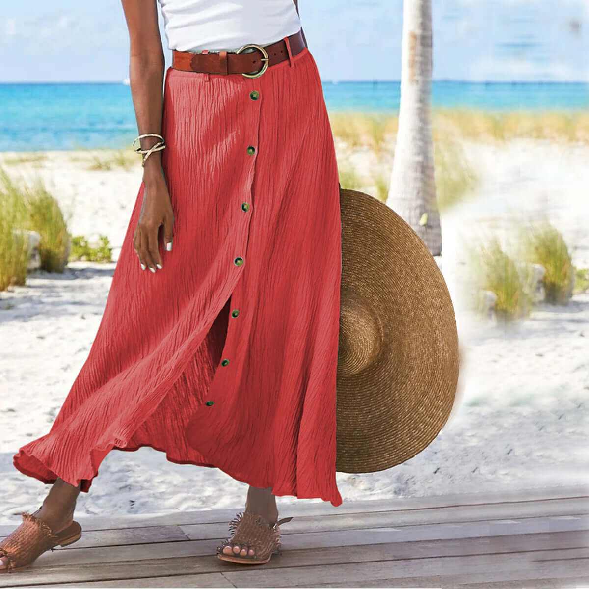 Glow Chic's A-Line Long Skirt - Glow Chic