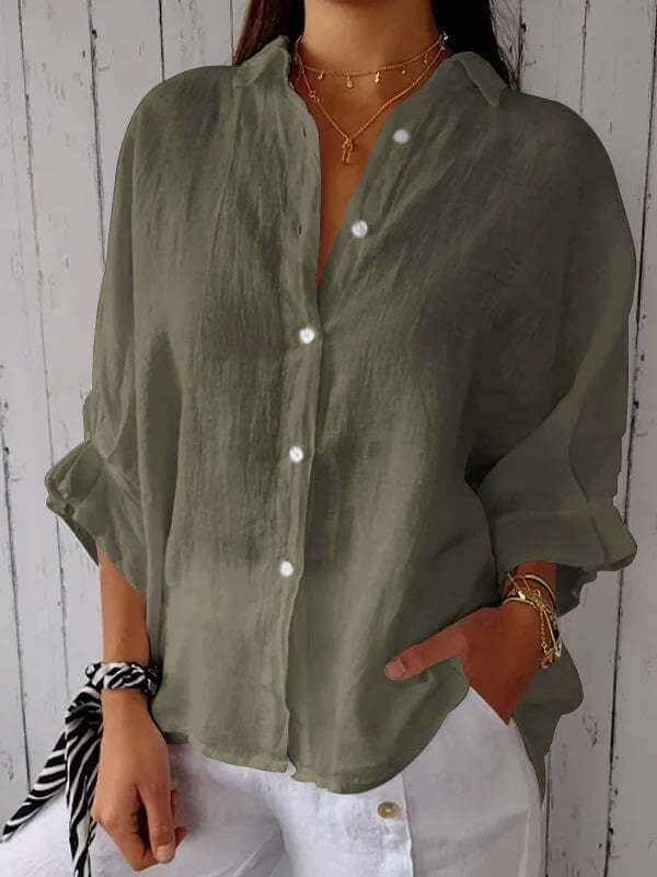 Glow Chic's Cotton And Linen Fashion Shirt - Glow Chic