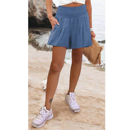 High waist shorts, stylish summer fashion, flattering silhouette.