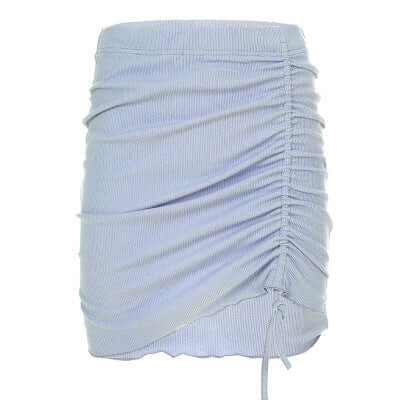 Glow Chic's Threaded Drawstring Pleated Skirt - Glow Chic