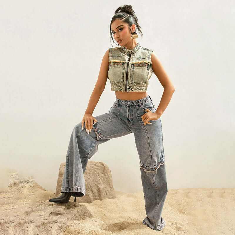 Jeans | Glow Chic's Y2K Baggy Wide-Leg Denim Style