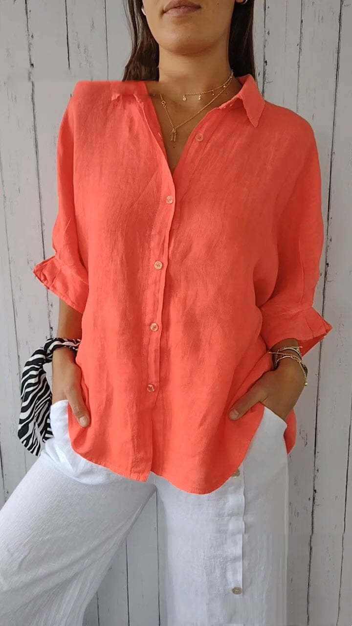 Glow Chic's Cotton And Linen Fashion Shirt - Glow Chic