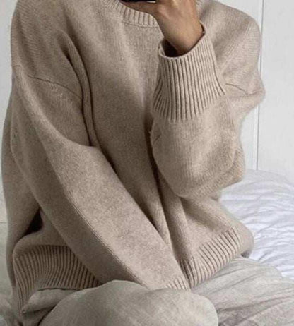 Sweater | Long Elastic Knit Loose Fit Style