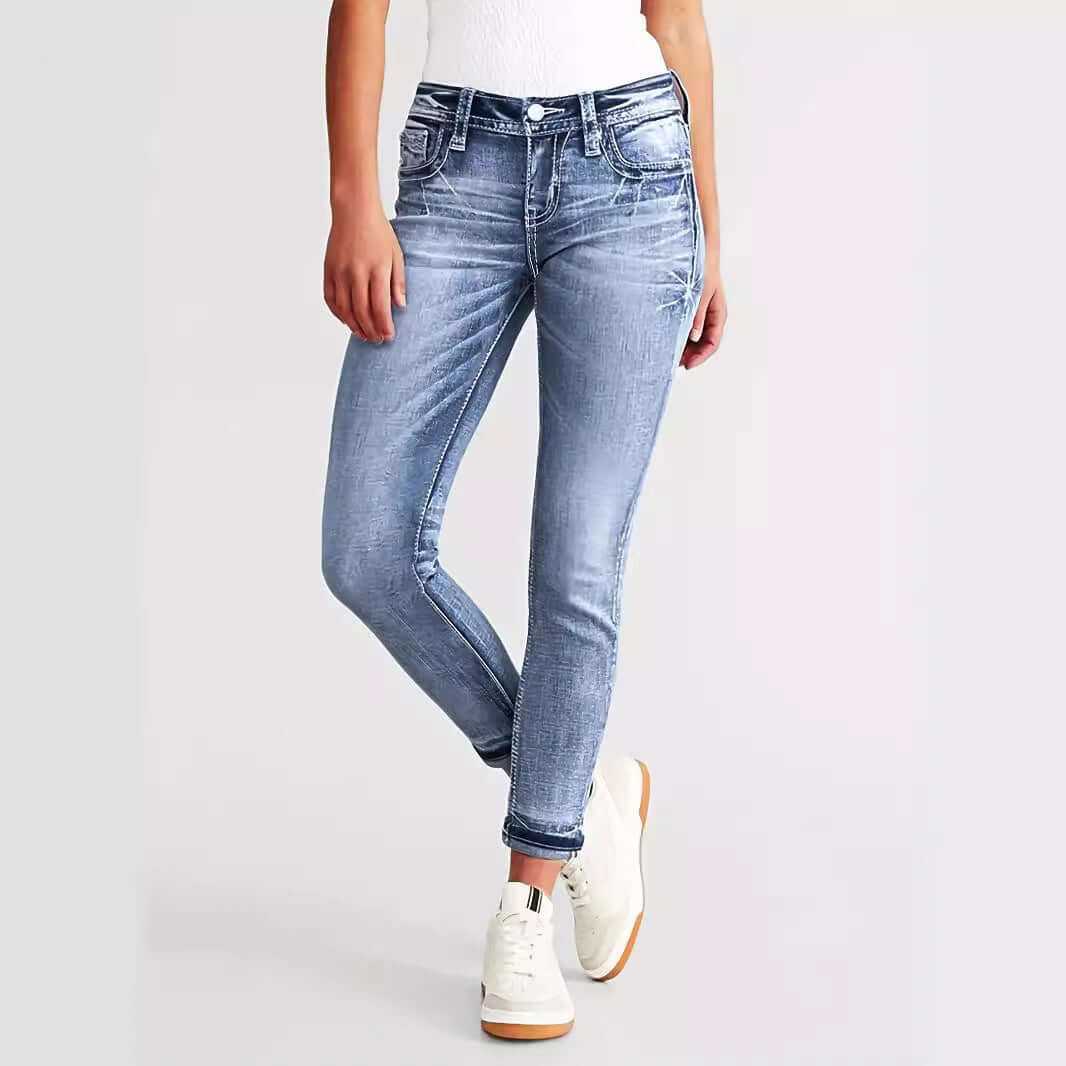 Glow Chic's Skinny Leg Slim Fit Stretching Jeans - Glow Chic