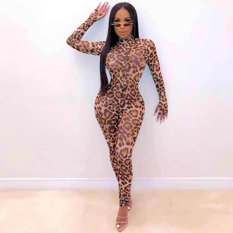 Glow Chic's Slim Fit Leopard Print Jumpsuit - Glow Chic