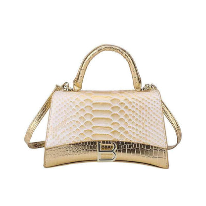 Women's Snake Pattern B Word Handbag - Glow Chic