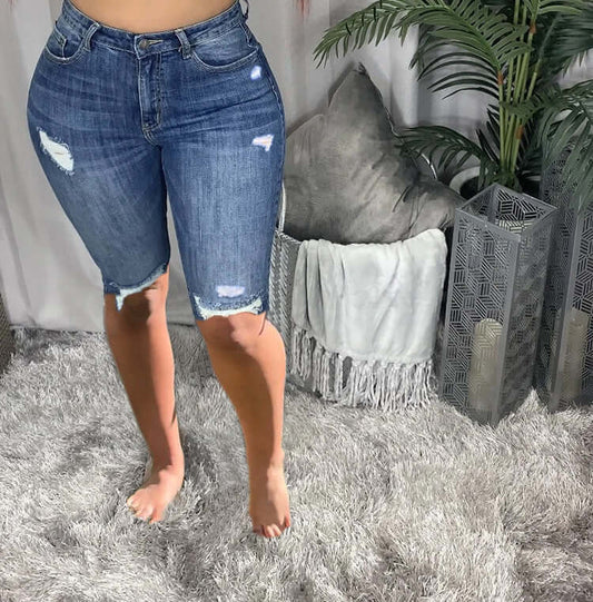 Slim Denim ShortsGlow Chic