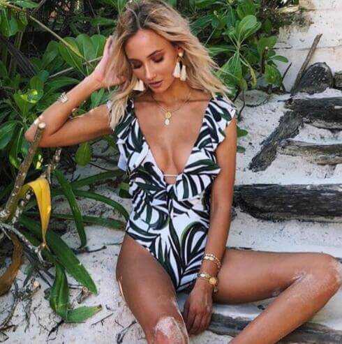 Swimsuit | Glow Chic's Ruffle One-Piece Push-Up Monokini