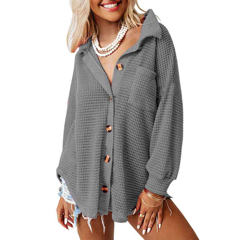 Glow Chic's Casual Long Sleeved Cardigan - Glow Chic