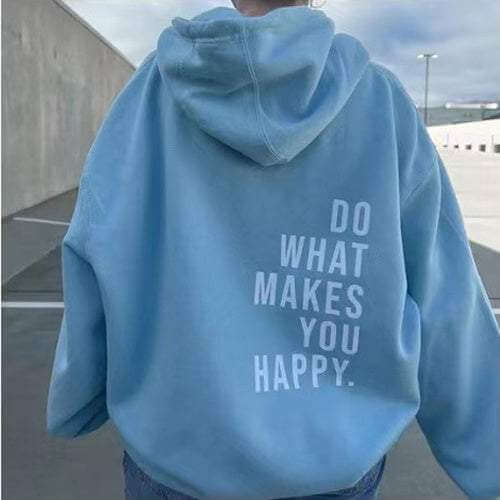 Hoodie | Glow Chic's Sporty 'Do What Makes You Happy' Hoodie