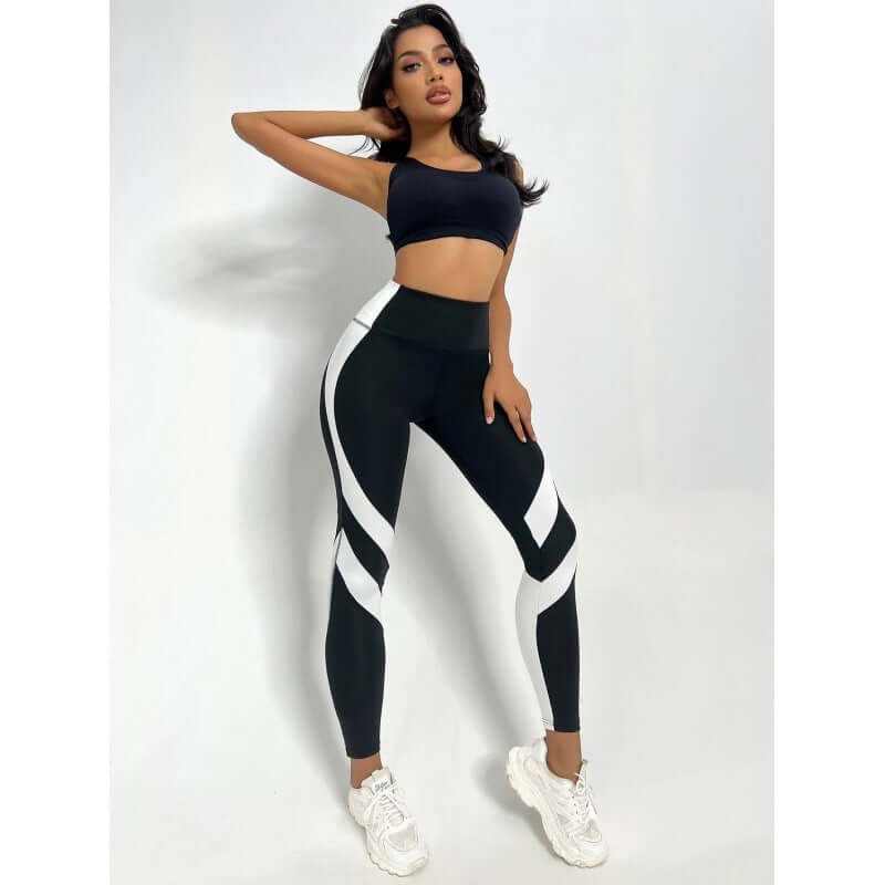 Glow Chic's Minimalist And Versatile Patchwork Fitness Pants - Glow Chic