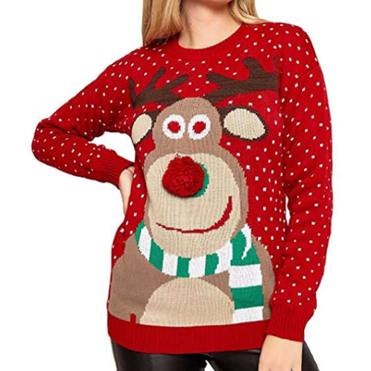 Glow Chic's Long-Sleeved Christmas Sweater - Glow Chic