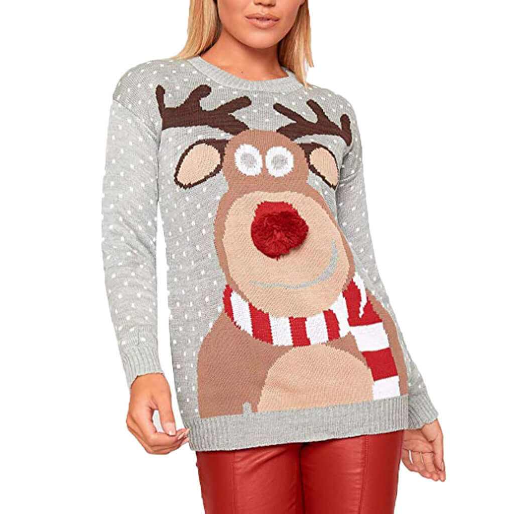 Glow Chic's Long-Sleeved Christmas Sweater - Glow Chic