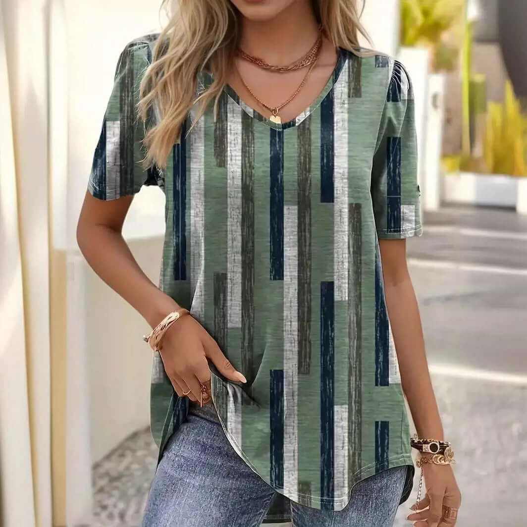 Glow Chic's Casual V-Neck Shirt - Glow Chic