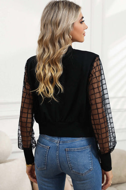 Glow Chic's Plaid Mesh Jacket - Glow Chic