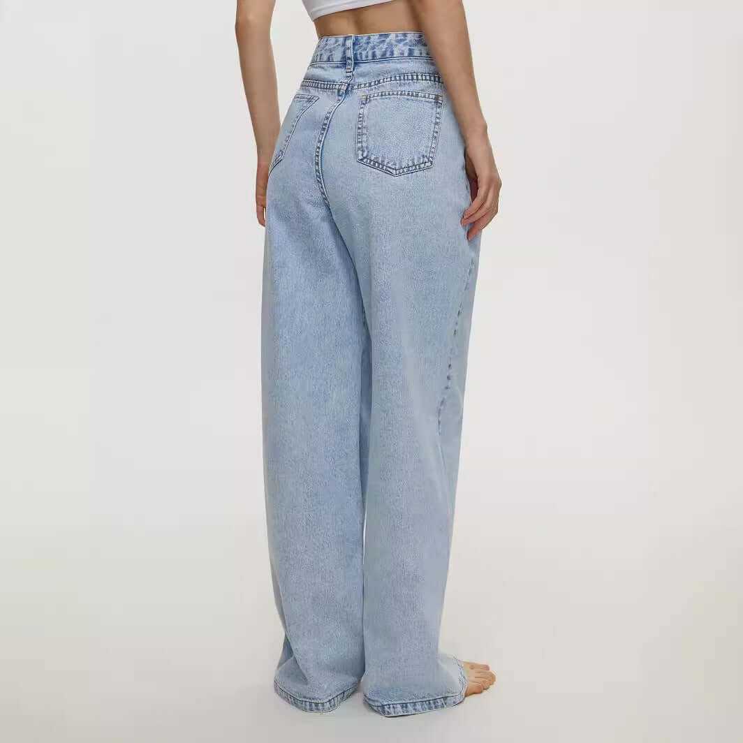 Glow Chic's Straight Loose Denim Trousers - Glow Chic