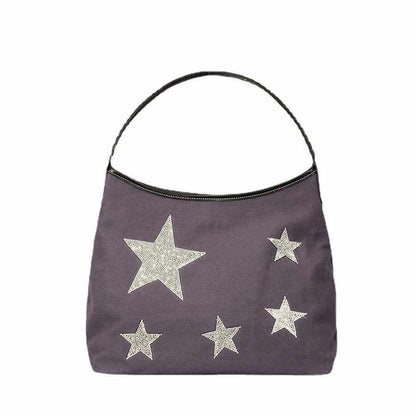 Bag | Retro Star Rhinestone Tote | Glow Chic