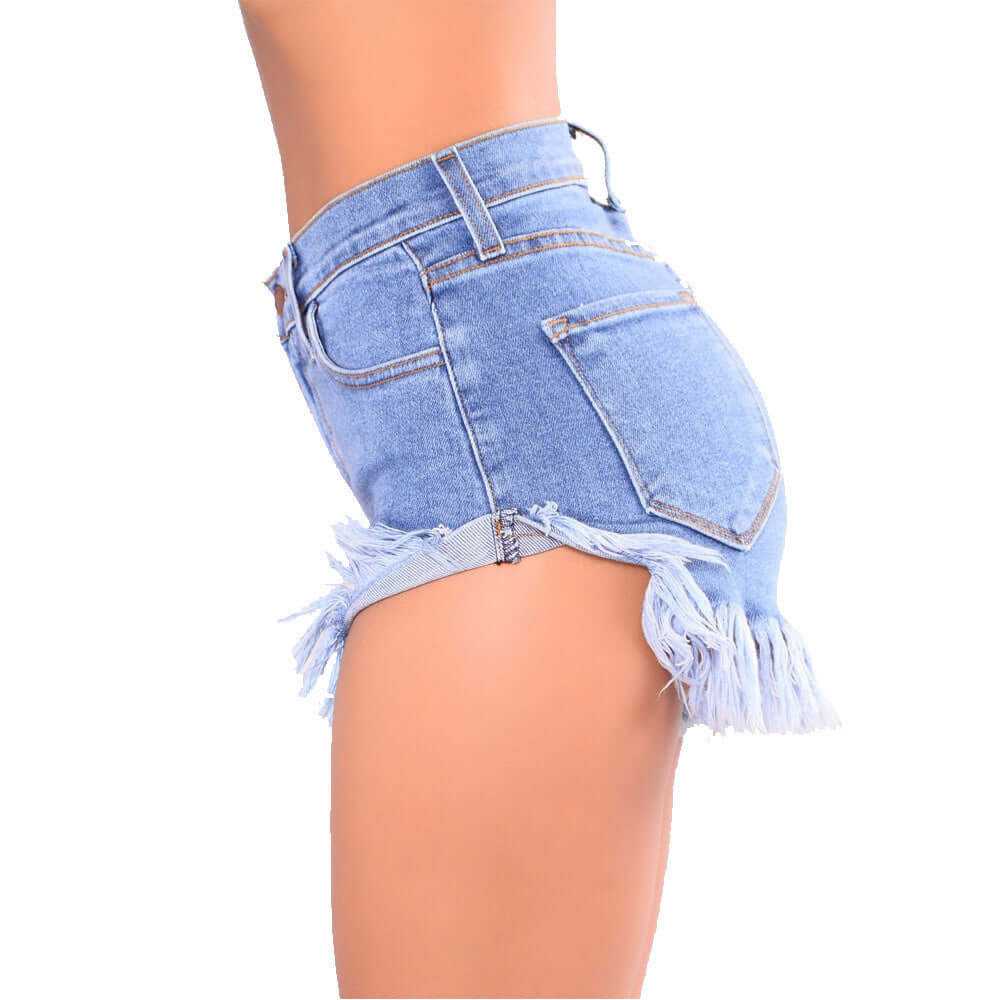 Shorts | Glow Chic's Fringed Denim Shorts – Add a Touch of Edginess