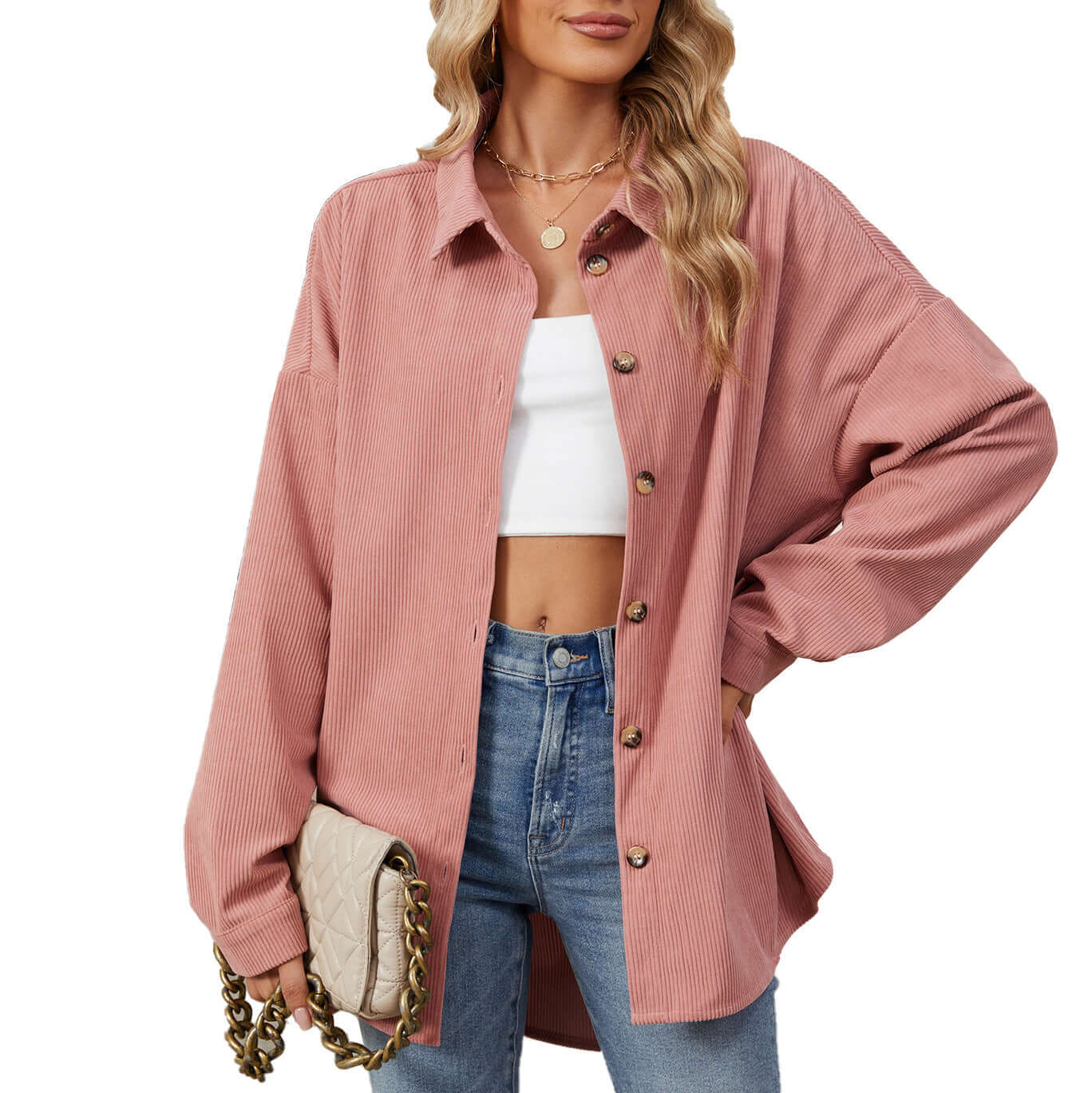 Glow Chic's Lapel Button Sweater Jacket - Glow Chic