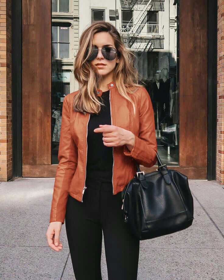 Jacket - Stylish Modern PU Leather Jacket by Glow Chic