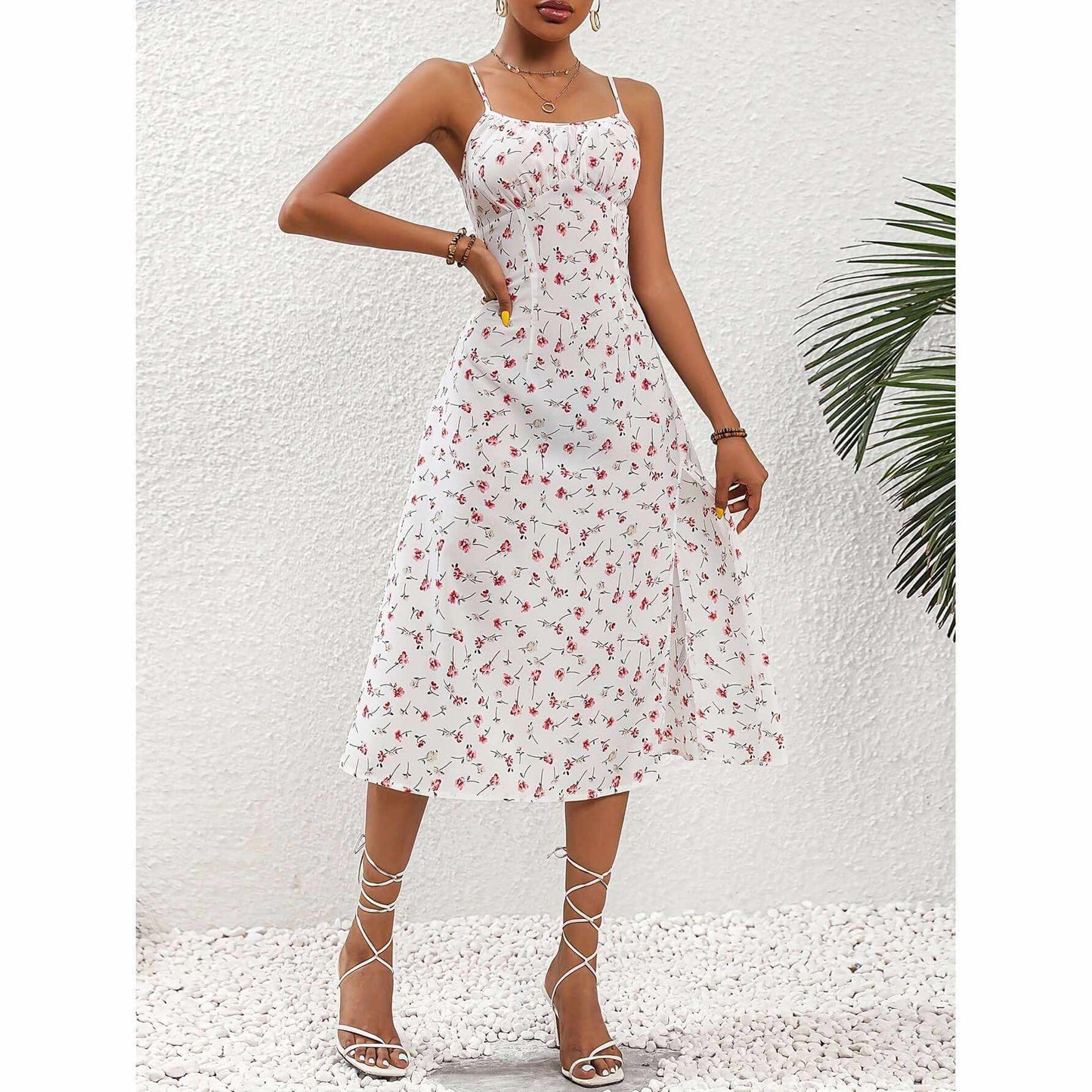 Glow Chic's Polka Dot Print Suspender Dress - Glow Chic