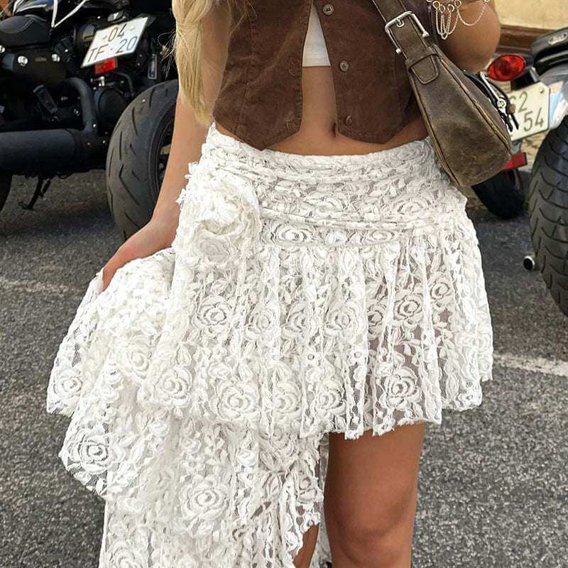 Glow Chic's Bohemian Style Lace Retro Skirt - Glow Chic