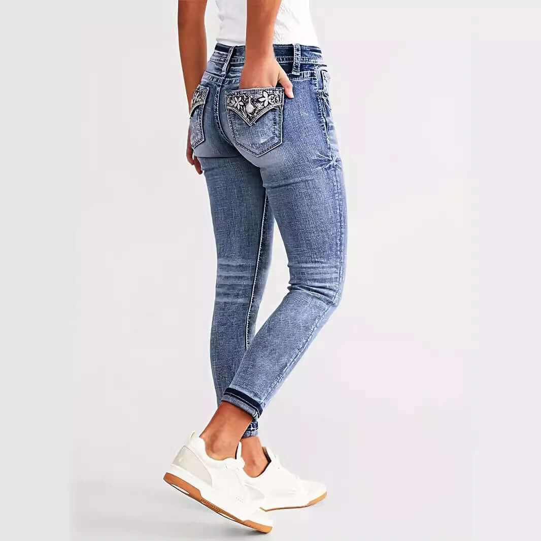 Glow Chic's Skinny Leg Slim Fit Stretching Jeans - Glow Chic