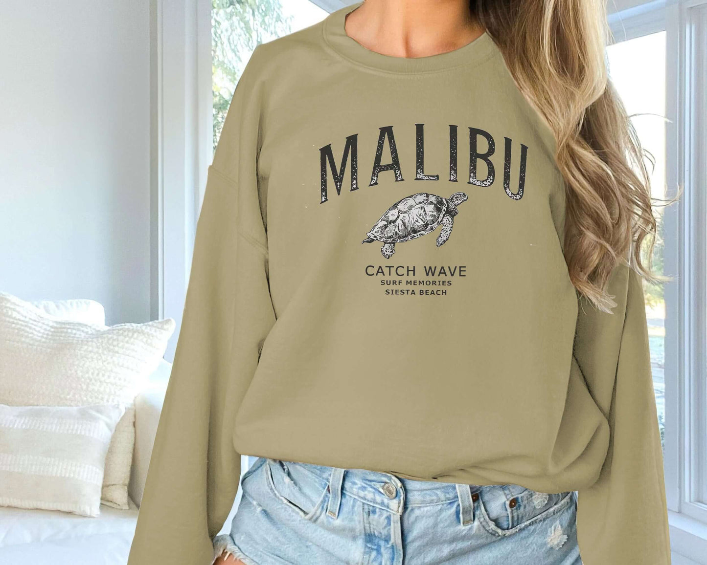 Glow Chic's Solid Color Printed Sweatshirt - Glow Chic