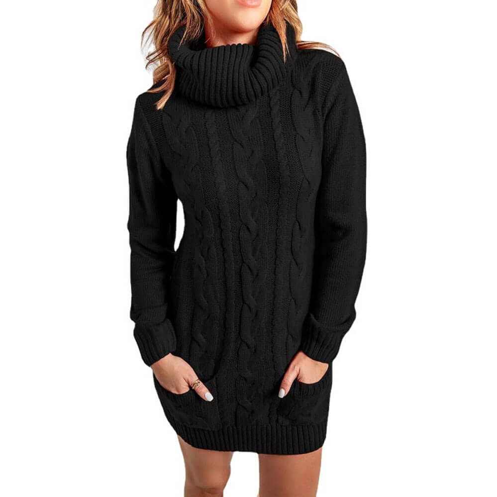 Glow Chic's Turtleneck Knitted Sweater - Glow Chic