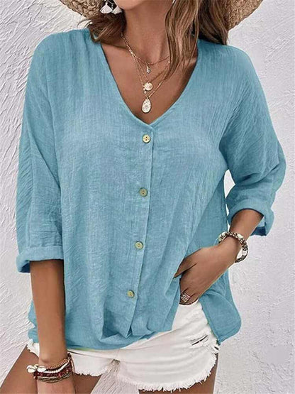 Glow Chic's Chiffon Cardigan Shirt With Buttons - Glow Chic