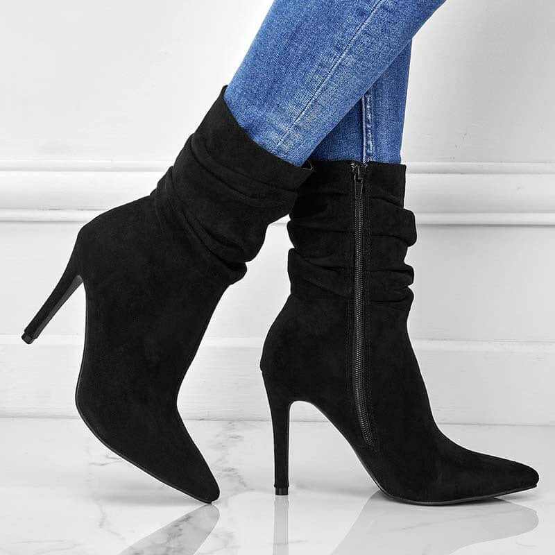 Stiletto Ankle Boots - Chic Pointed Toe Design by Glow