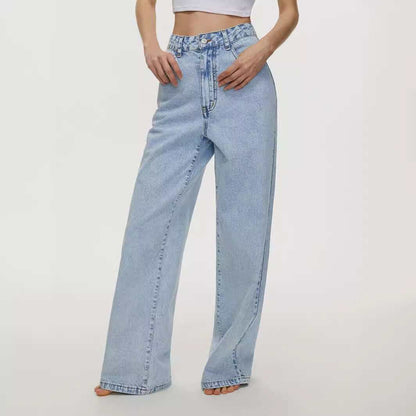 Glow Chic's Straight Loose Denim Trousers - Glow Chic