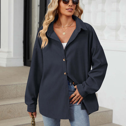 Glow Chic's Lapel Button Sweater Jacket - Glow Chic