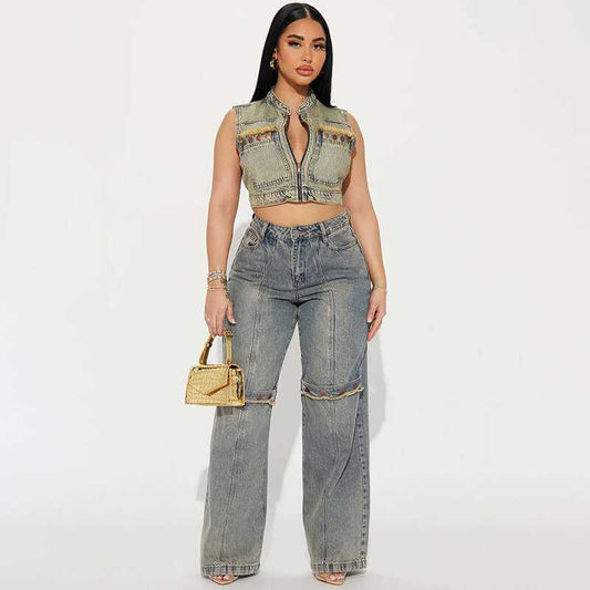 Jeans | Glow Chic's Y2K Baggy Wide-Leg Denim Style