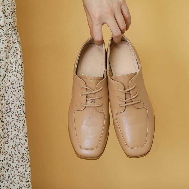 Glow Chic's Lace Up Leather Shoes - Glow Chic