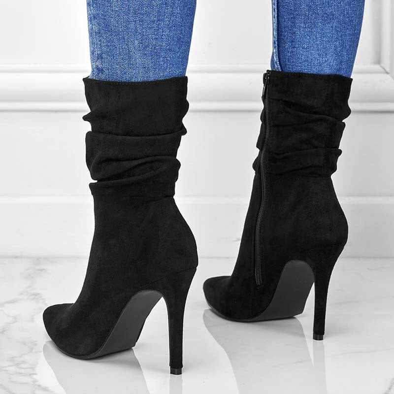 Stiletto Ankle Boots - Chic Pointed Toe Design by Glow