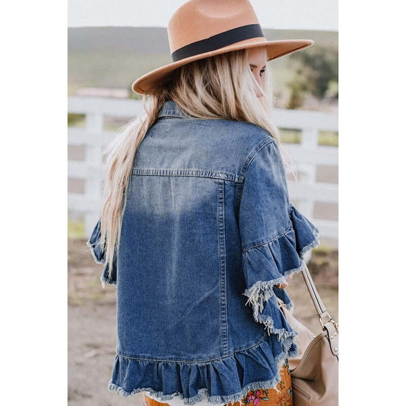 Glow Chic's Loose Denim Jacket - Glow Chic