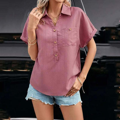 Glow Chic's Casual Loose Top With Pocket - Glow Chic