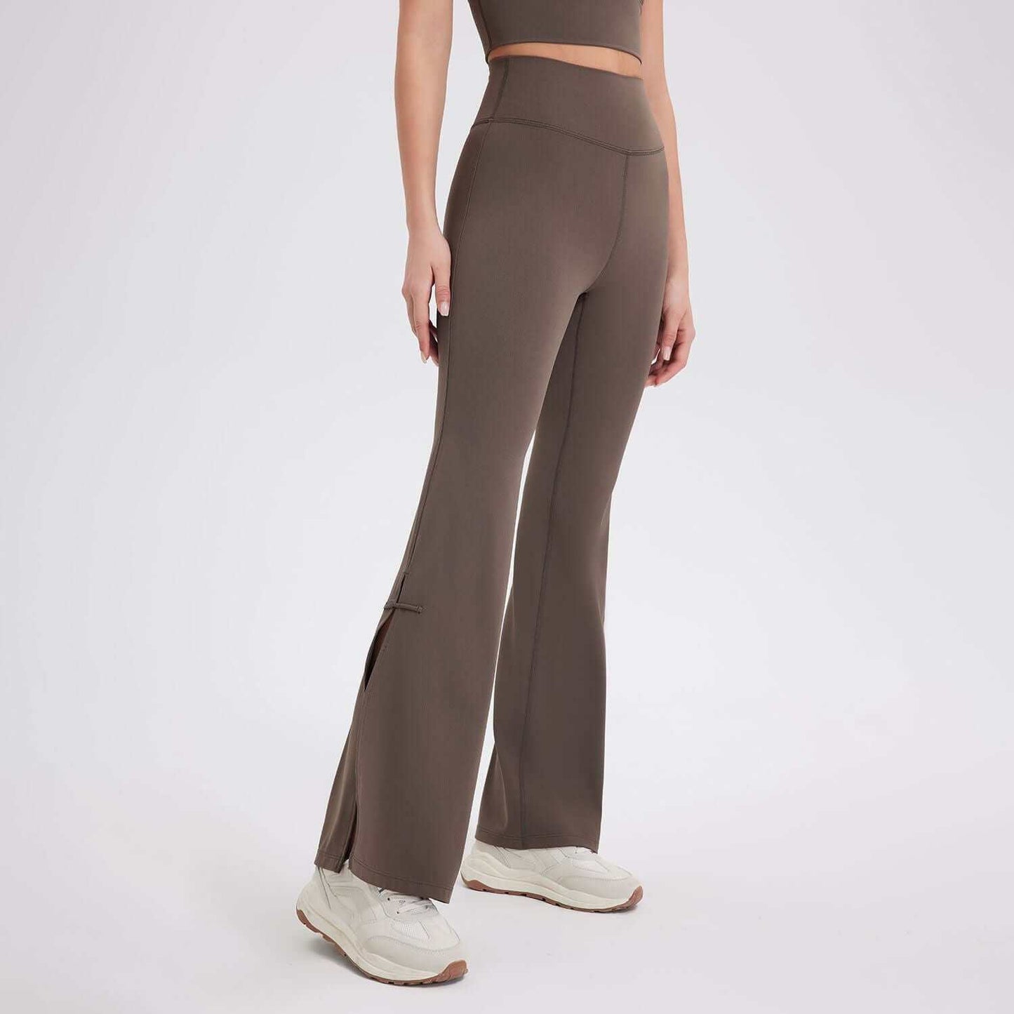 Glow Chic's Peach Hip Lift Bell-bottom Sport Pants - Glow Chic