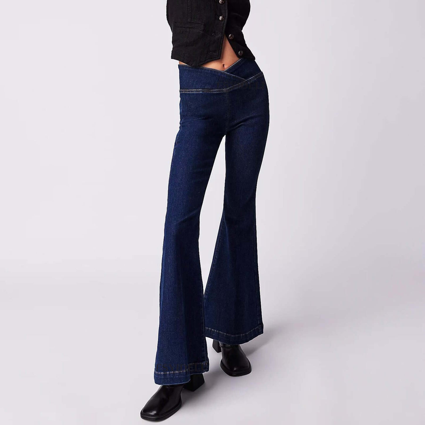 Glow Chic's Denim Flared Leggings - Glow Chic