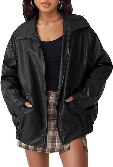 Glow Chic's Plus Size Leather Jacket - Glow Chic