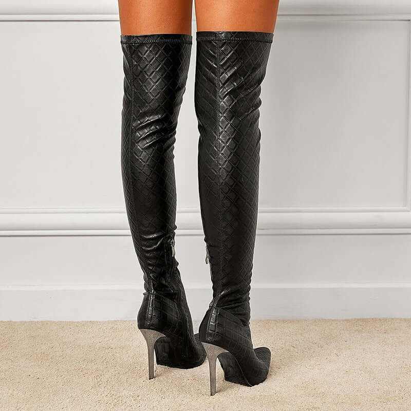 Glow Chic's Slimming Stretch Over-the-Knee Boots with Fine Heels