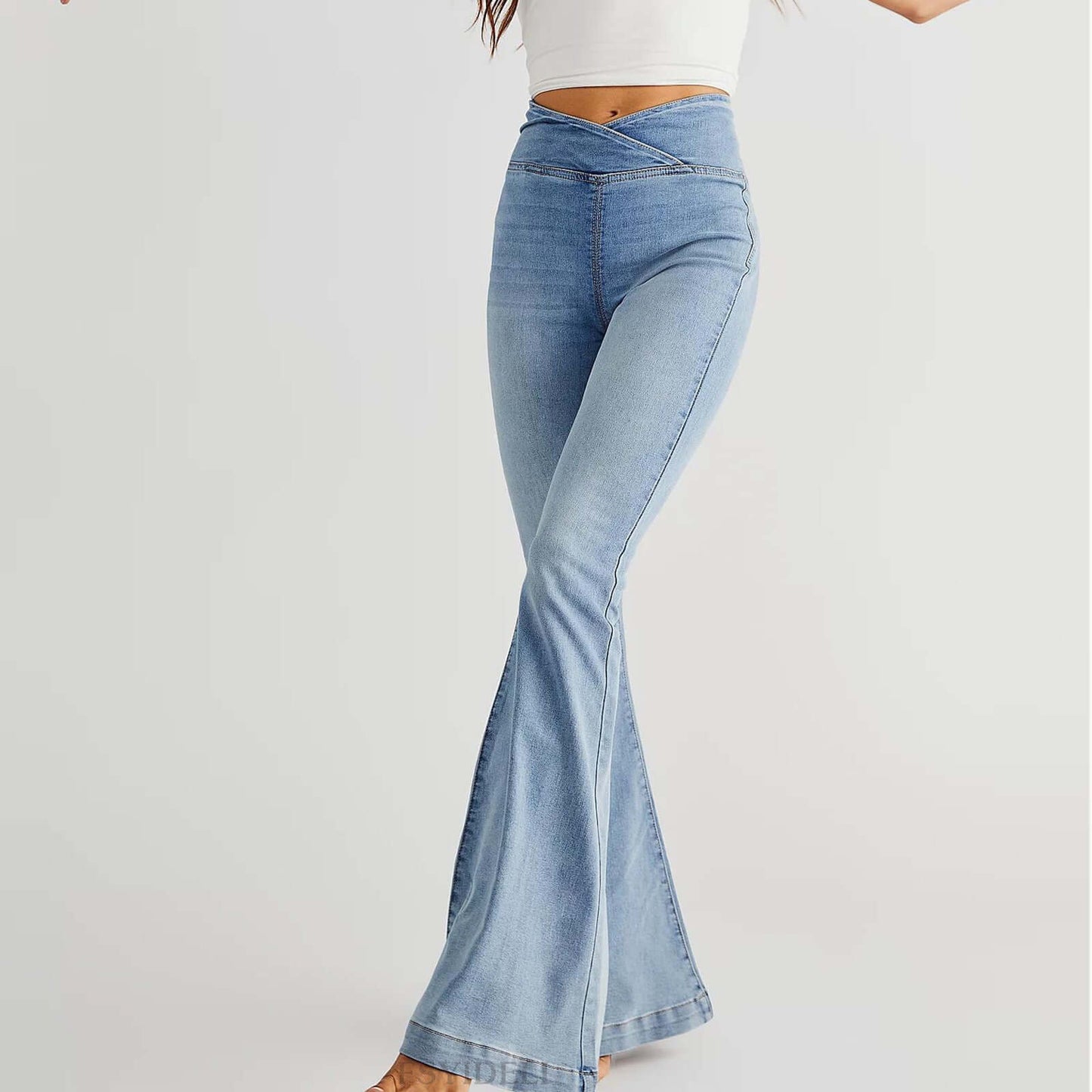 Glow Chic's Denim Flared Leggings - Glow Chic